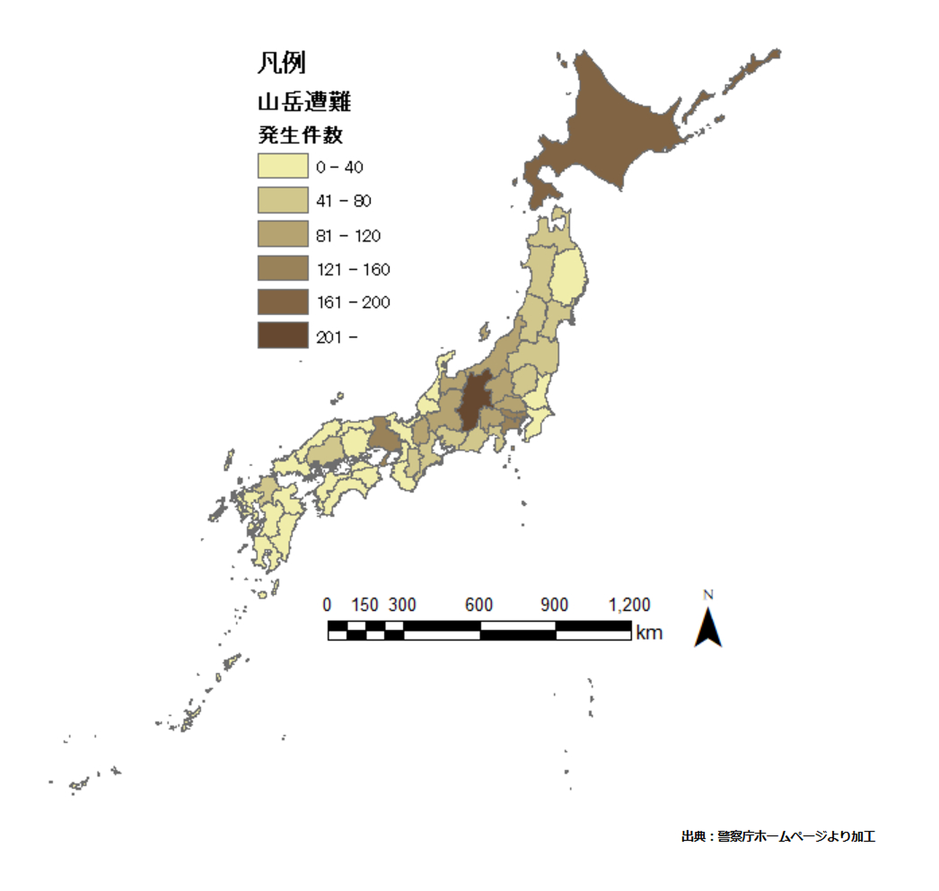 山岳遭難発生件数